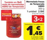 Oferta de Mermelada fresas de temporada HERO por 2,18€ en Carrefour