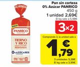 Oferta de Pan sin corteza 0% Azúcar PANRICO por 2,69€ en Carrefour