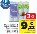 Oferta de Papel higiénico 3 capas Carrefour  por 13,99€ en Carrefour
