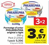 Oferta de Queso de untar PHILADELPHIA Original o light por 5,35€ en Carrefour