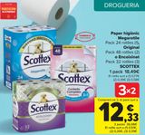 Oferta de Papel higiénico Megarrollo, Original o Acolchado SCOTTEX  por 18,49€ en Carrefour