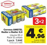 Oferta de Cerveza AMSTEL Radler o Radler 0,0  por 7,44€ en Carrefour