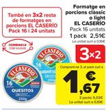 Oferta de Queso en porciones clásico o light EL CASERÍO por 2,51€ en Carrefour