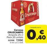 Oferta de Cerveza CRUZCAMPO  por 7,99€ en Carrefour