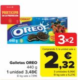 Oferta de Galletas OREO por 3,48€ en Carrefour