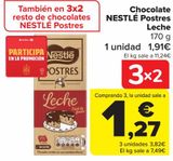 Oferta de Chocolate NESTLÉ Postres Leche por 1,91€ en Carrefour