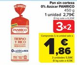 Oferta de Pan sin corteza 0% Azúcar PANRICO por 2,79€ en Carrefour