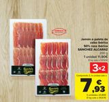 Oferta de Jamón o paleta de cebo ibérica 50% raza ibérica SÁNCHEZ ALCARAZ por 11,9€ en Carrefour