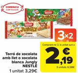 Oferta de Turrón de chocolate con leche o chocolate blanco Jungly NESTLÉ  por 3,29€ en Carrefour