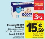 Oferta de Pañales DODOT Sensitive  por 23,38€ en Carrefour