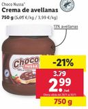 Oferta de Crema de avellanas Choco Nussa por 2,99€ en Lidl