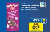 Oferta de Chocolate con leche Fin Carré por 0,69€ en Lidl