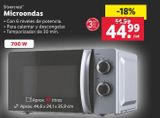 Oferta de Microondas SilverCrest por 44,99€ en Lidl