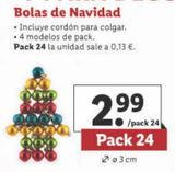 Oferta de Bolas árbol de Navidad por 2,99€ en Lidl