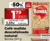 Oferta de Café molido descafeinado Bonka por 3,59€ en Dia Market