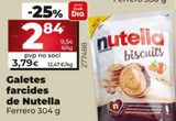 Oferta de Galletas rellenas de chocolate Nutella por 3,79€ en Dia Market