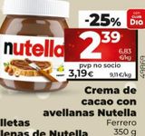 Oferta de CREMA DE CACAO CON AVELLANAS NUTELLA por 2,39€ en Maxi Dia