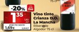 Oferta de VINO TINTO CRIANZA D.O. LA MANCHA por 1,35€ en Maxi Dia