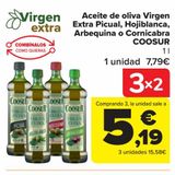 Oferta de Aceite de oliva Virgen Extra Picual, Hojiblanca, Arbequina o Cornicabra COOSUR por 7,79€ en Carrefour