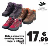 Oferta de Bota o deportivo trekking hombre, mujer e infantil TEX  por 17,99€ en Carrefour