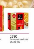 Oferta de GALLO  CAMELE  0,69€  Placas para canelones GALLO p-20u.  en Comerco Cash & Carry