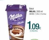Oferta de Milka  Shake  Batut MILKA, 200 ml ABANS: 1,55(275  1,09€  5,45€/  en Condis