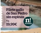 Oferta de Pescado gallo por 19,99€ en La Sirena
