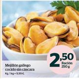 Oferta de Mejillones cocidos por 2,5€ en La Sirena