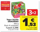 Oferta de Yogur líquido DANONINO por 2,29€ en Carrefour