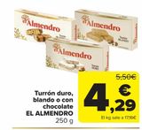 Oferta de Turrón duro, blando o con chocolate EL ALMENDRO por 4,29€ en Carrefour