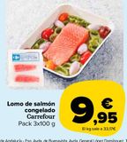 Oferta de Lomo de salmón congelado Carrefour por 9,95€ en Carrefour Market