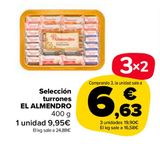 Oferta de Selección turrones EL ALMENDRO por 9,95€ en Carrefour Market