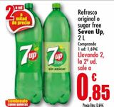 Oferta de Refresco original o sugar free Seven Up  por 1,69€ en Unide Supermercados