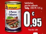 Oferta de Salchichas perrito caliente Tulip por 0,95€ en Unide Supermercados