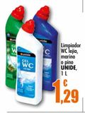 Oferta de Limpiador WC lejía, marino o pino UNIDE por 1,29€ en Unide Supermercados