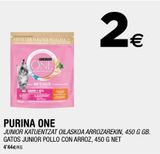 Oferta de Comida para gatos Purina One  por 2€ en BM Supermercados