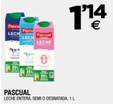 Oferta de Leche entera Pascual por 1,14€ en BM Supermercados