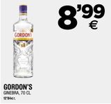 Oferta de Ginebra Gordons por 8,99€ en BM Supermercados