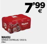 Oferta de Cerveza Mahou por 7,99€ en BM Supermercados
