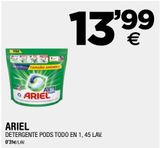Oferta de Detergente en cápsulas Ariel por 13,99€ en BM Supermercados