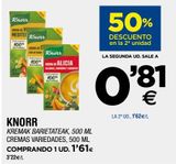 Oferta de Crema de verduras Knorr por 1,61€ en BM Supermercados