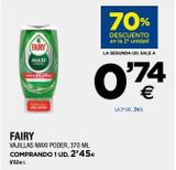 Oferta de Lavavajillas Fairy por 2,45€ en BM Supermercados