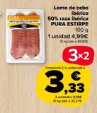 Oferta de Lomo de cebo ibérico Pura Estirpe por 4,99€ en Carrefour Market
