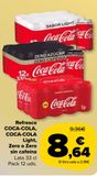 Oferta de Refresco Coca-Cola, Coca-Cola Light, Zero o Zero sin cafeína por 8,64€ en Carrefour Market
