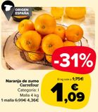 Oferta de Naranja de zumo carrefour por 1,09€ en Carrefour Market