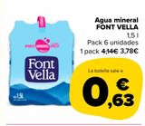 Oferta de Agua mineral Font Vella por 3,78€ en Carrefour Market