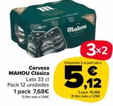 Oferta de Cerveza Mahou Clásica por 7,68€ en Carrefour Market