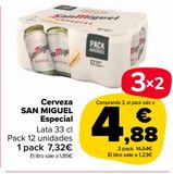 Oferta de Cerveza San Miguel Especial  por 7,32€ en Carrefour Market
