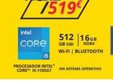 Oferta de Intel  CORE  PROCESADOR INTEL  CORE™ I5-1155G7 SIN SISTEMA OPERATIVO  512 16GB  DDR4  GB SSD Wi-Fi | BLUETOOTH  en Dynos Informática