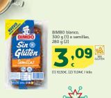 Oferta de Pan sin gluten Bimbo por 3,09€ en HiperDino